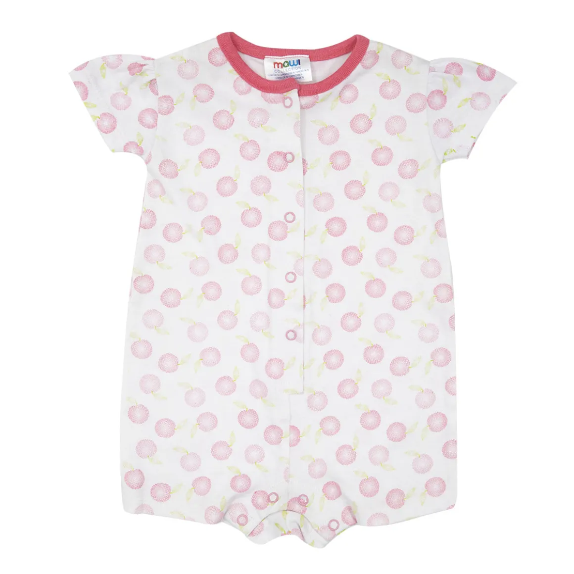 Pigiama intero estivo bimba bianco frutti rossi