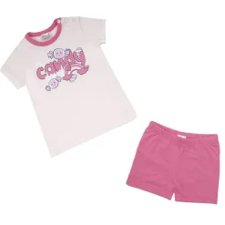 Pigiama maglietta e pantaloncino bimba rosa “dolci caramelle”