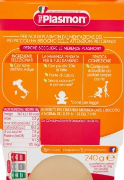Plasmon – merenda latte biscotto – 2x120g
