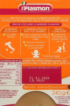 Plasmon – merende banana – mela – biscotto – miele – 2x120g