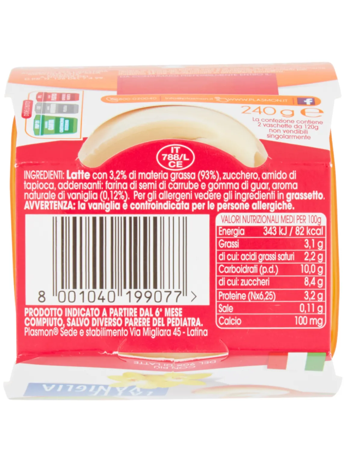 Plasmon – merende latte vaniglia – 2x120g