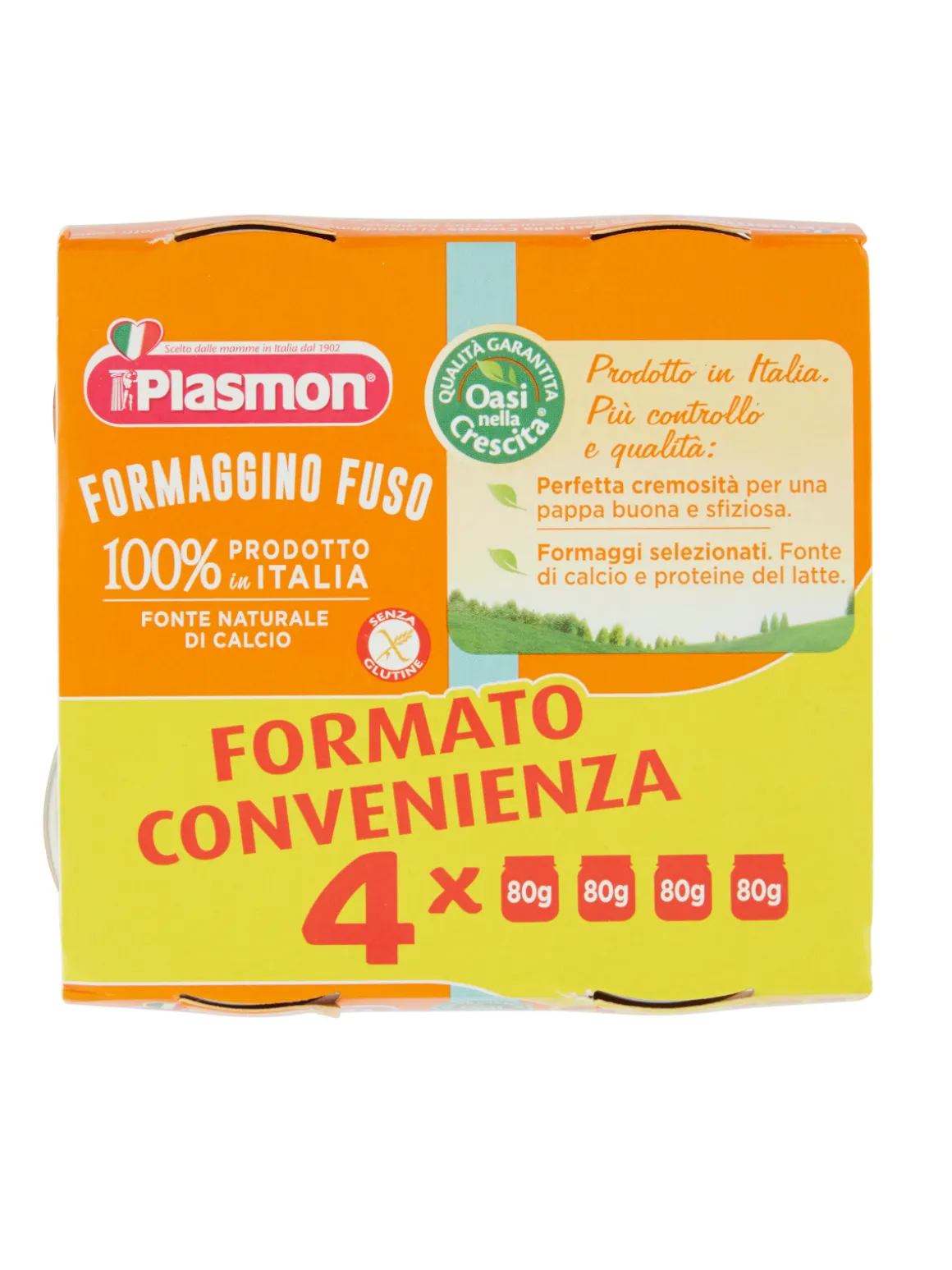 Plasmon – omogeneizzato formaggino – 4x80g