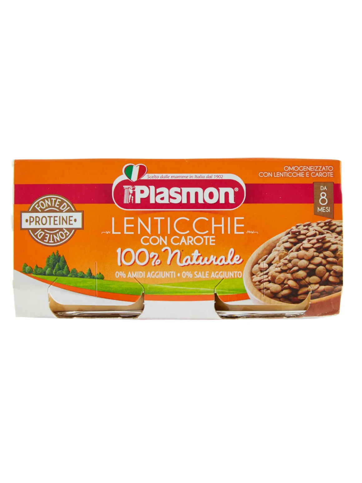 Plasmon – omogeneizzato lenticchie – 2x80g