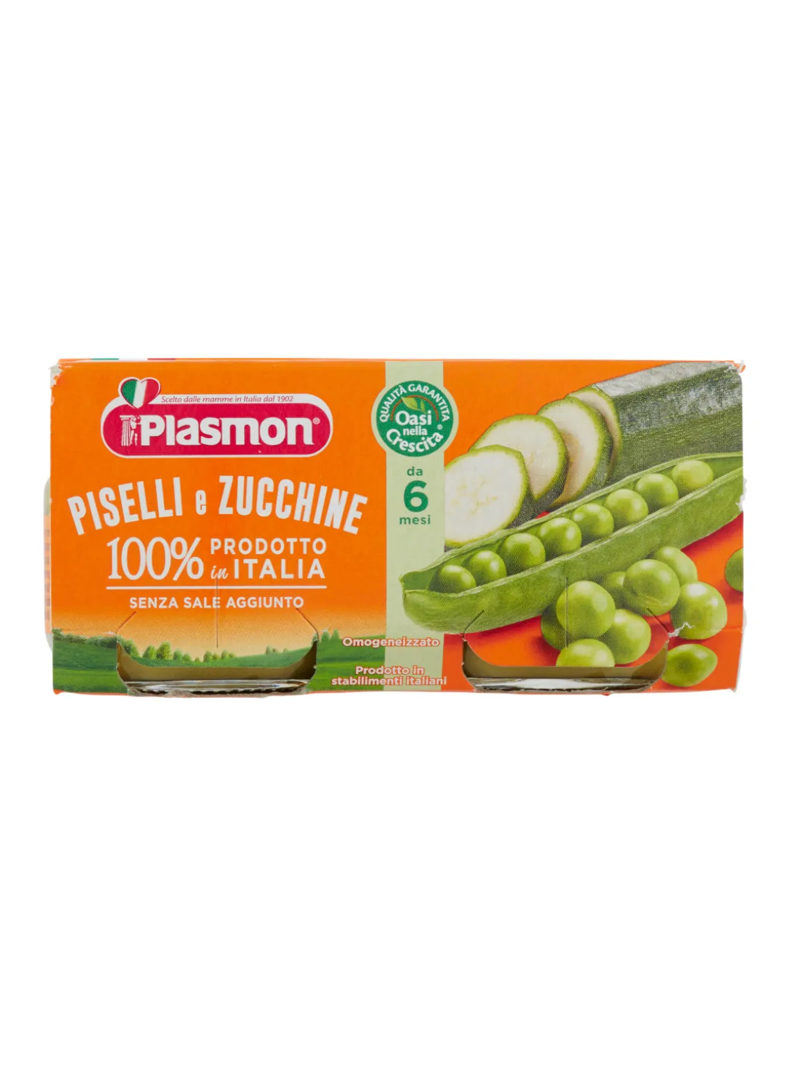 Plasmon – omogeneizzato piselli – zucchine – 2x80g