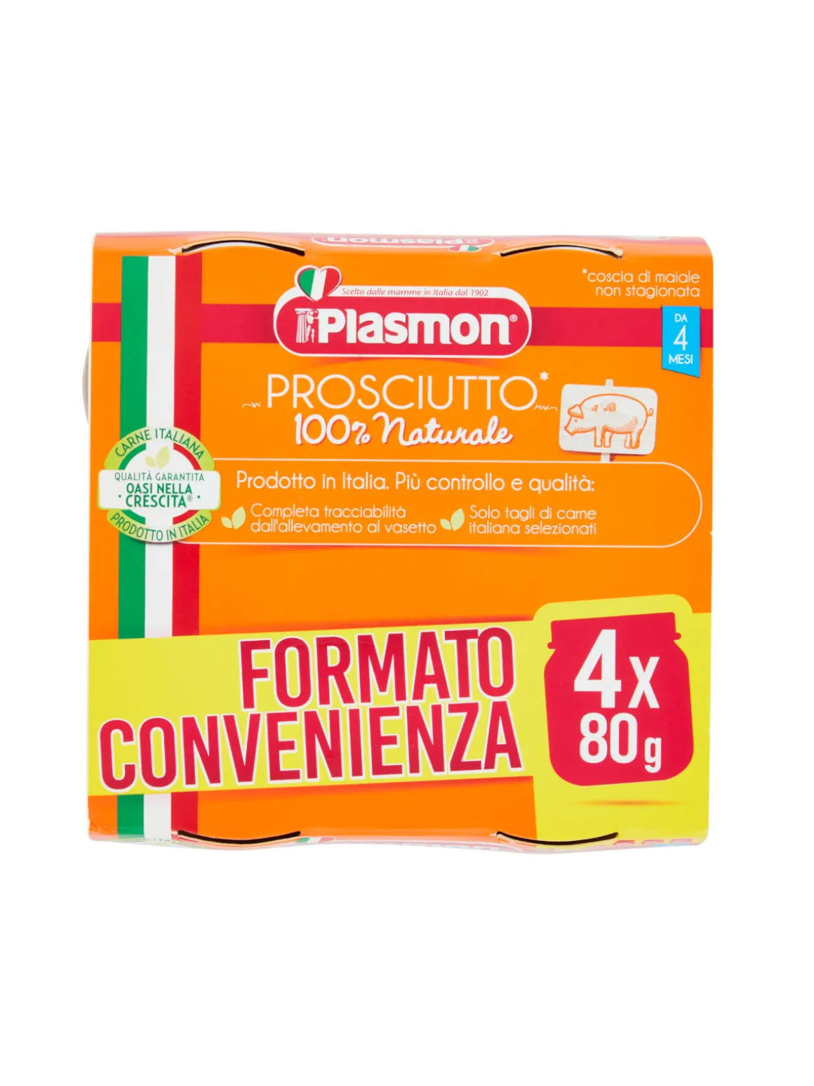 Plasmon – omogeneizzato prosciutto – 4x80g