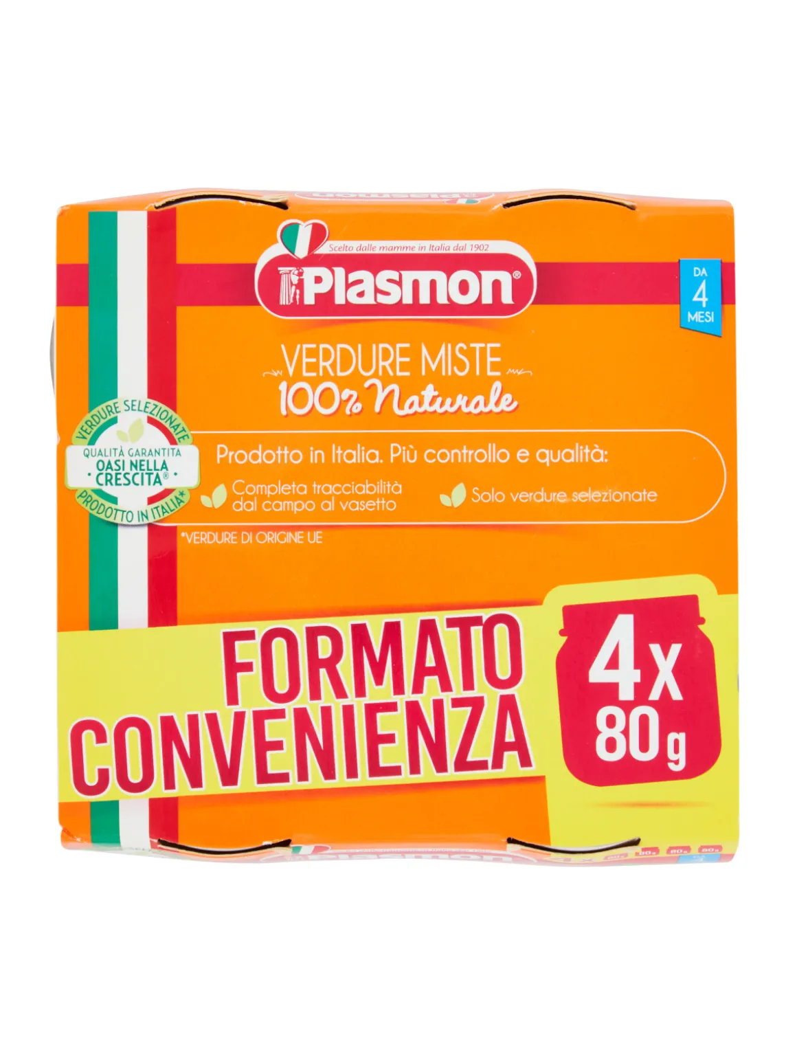Plasmon – omogeneizzato verdure miste – 4x80g