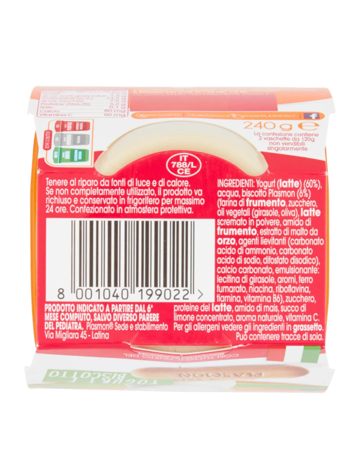 Plasmon – sapori di natura yogurt – biscotto – 2x120g