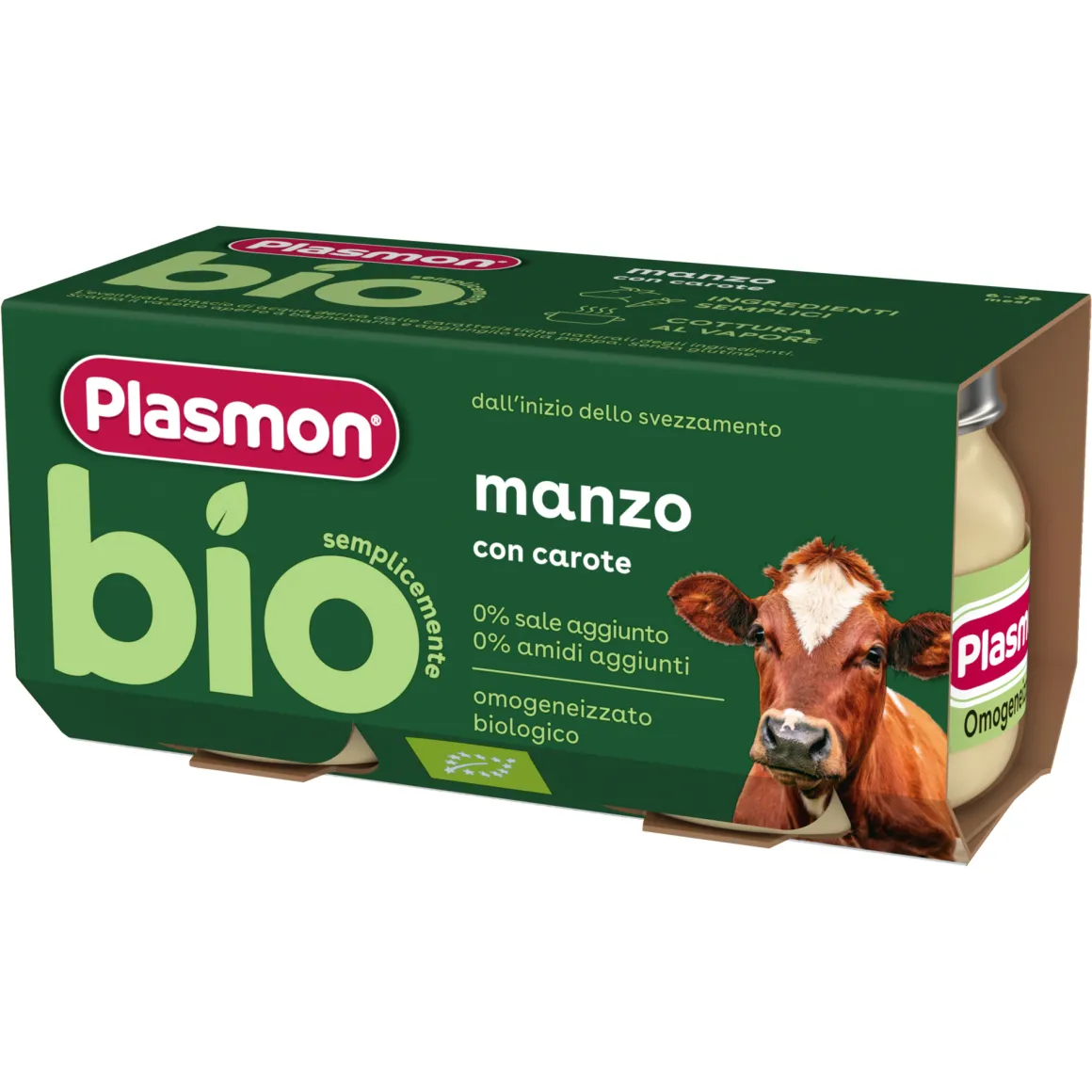 Plasmon omogeneizzato manzo bio 2×80 gr