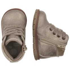 Polacchino formica beige con zip e stringato con fiocco – chicco