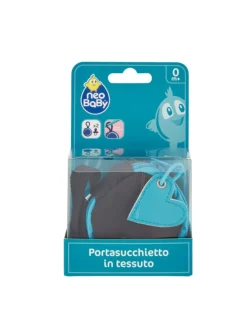 Portasucchietto in tessuto azzurro