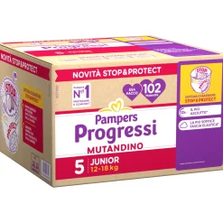 Progressi mutandino taglia 5 junior esa pacco x102 – pampers