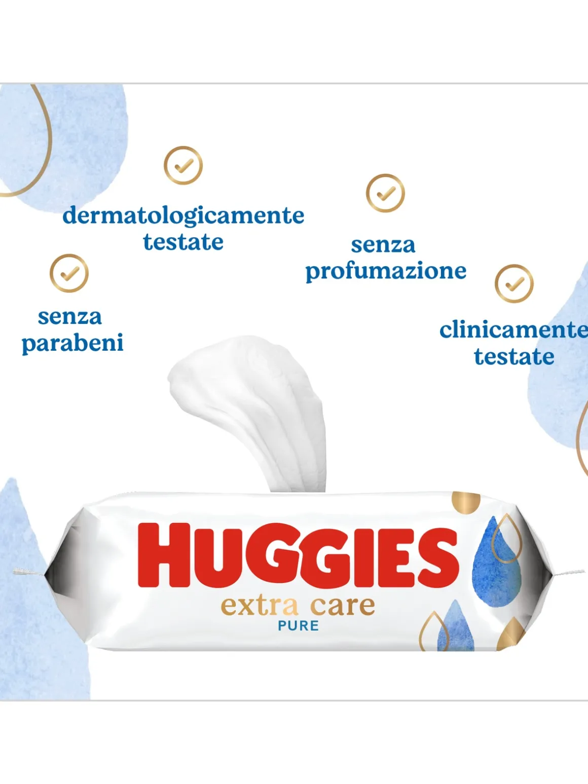 Salviettine huggies pure extra care – 56 pezzi