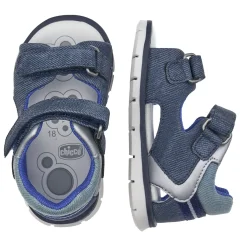 Sandalo bimbo con doppio strappo, chiuso dietro