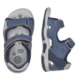 Sandalo bimbo con doppio strappo, chiuso dietro