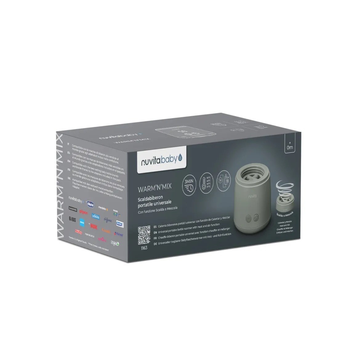 Scaldabiberon portatile universale con funzione di mescolamento – warm’n’mix 1163 – nuvita