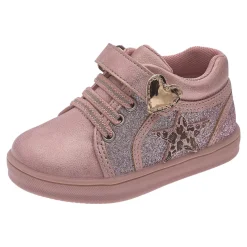 Scarpa farol stringata rosa con glitter e stella – chicco