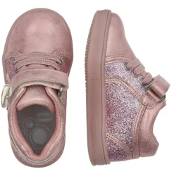 Scarpa farol stringata rosa con glitter e stella – chicco
