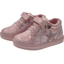 Scarpa farol stringata rosa con glitter e stella – chicco