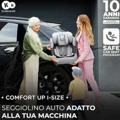 Seggiolino auto comfort up 2 i-size 76-150cm grey – kinderkraft