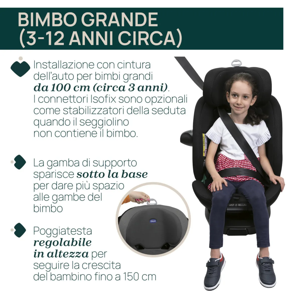 Seggiolino auto everone i-size black 40-150cm – chicco