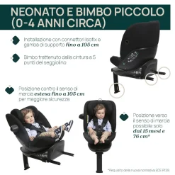 Seggiolino auto everone i-size black 40-150cm – chicco