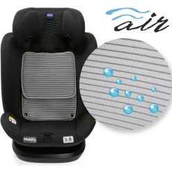 Seggiolino auto mokita isize air black air 76-150 chicco