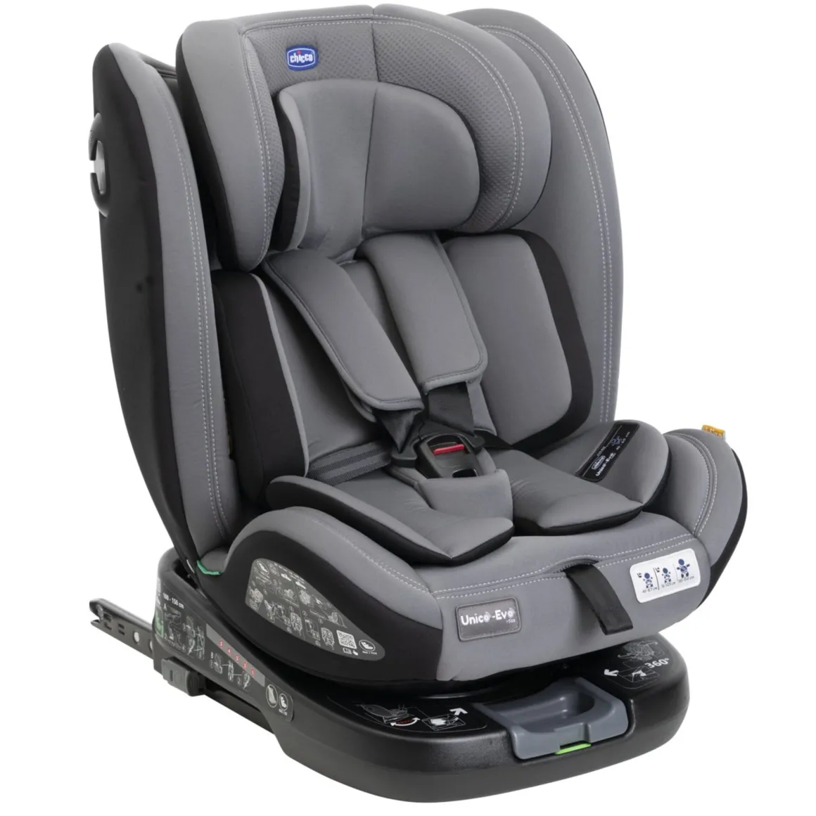 Seggiolino auto unico evo i-size (40-150 cm) grey black – chicco