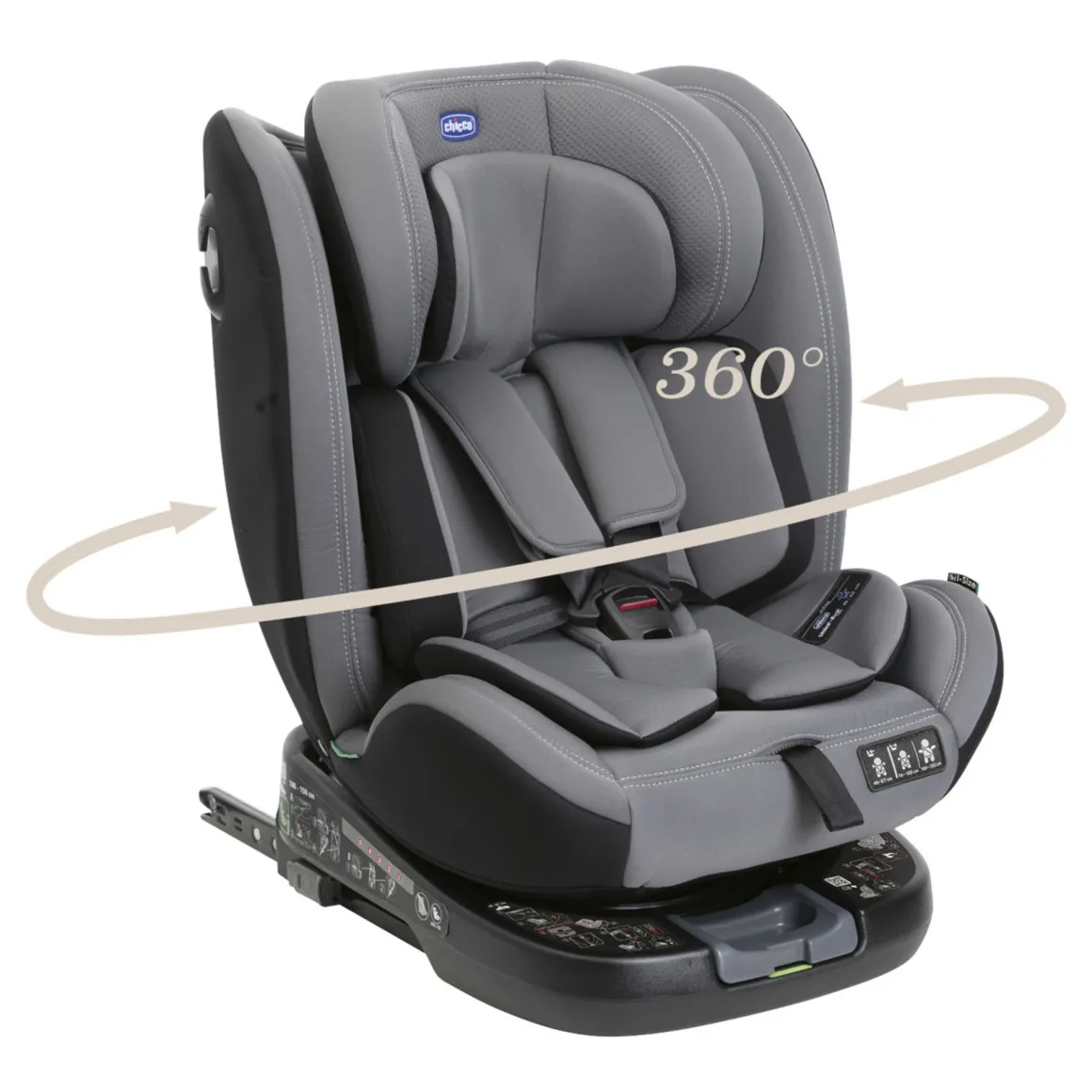 Seggiolino auto unico evo i-size (40-150 cm) grey black – chicco