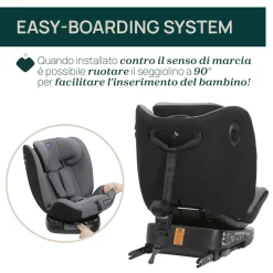 Seggiolino auto unico evo i-size (40-150 cm) grey black – chicco