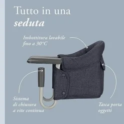 Seggiolino da tavola fast ocean navy – inglesina