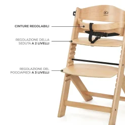 Seggiolone pappa enock natural wood – kinderkraft
