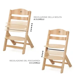 Seggiolone pappa enock natural wood – kinderkraft