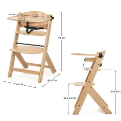 Seggiolone pappa enock natural wood – kinderkraft