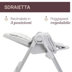 Seggiolone polly armonia steel- chicco