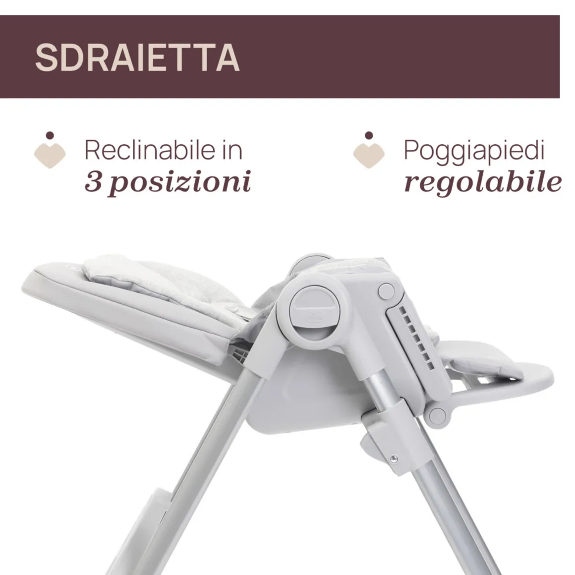 Seggiolone polly armonia steel- chicco