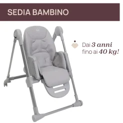 Seggiolone polly armonia steel- chicco