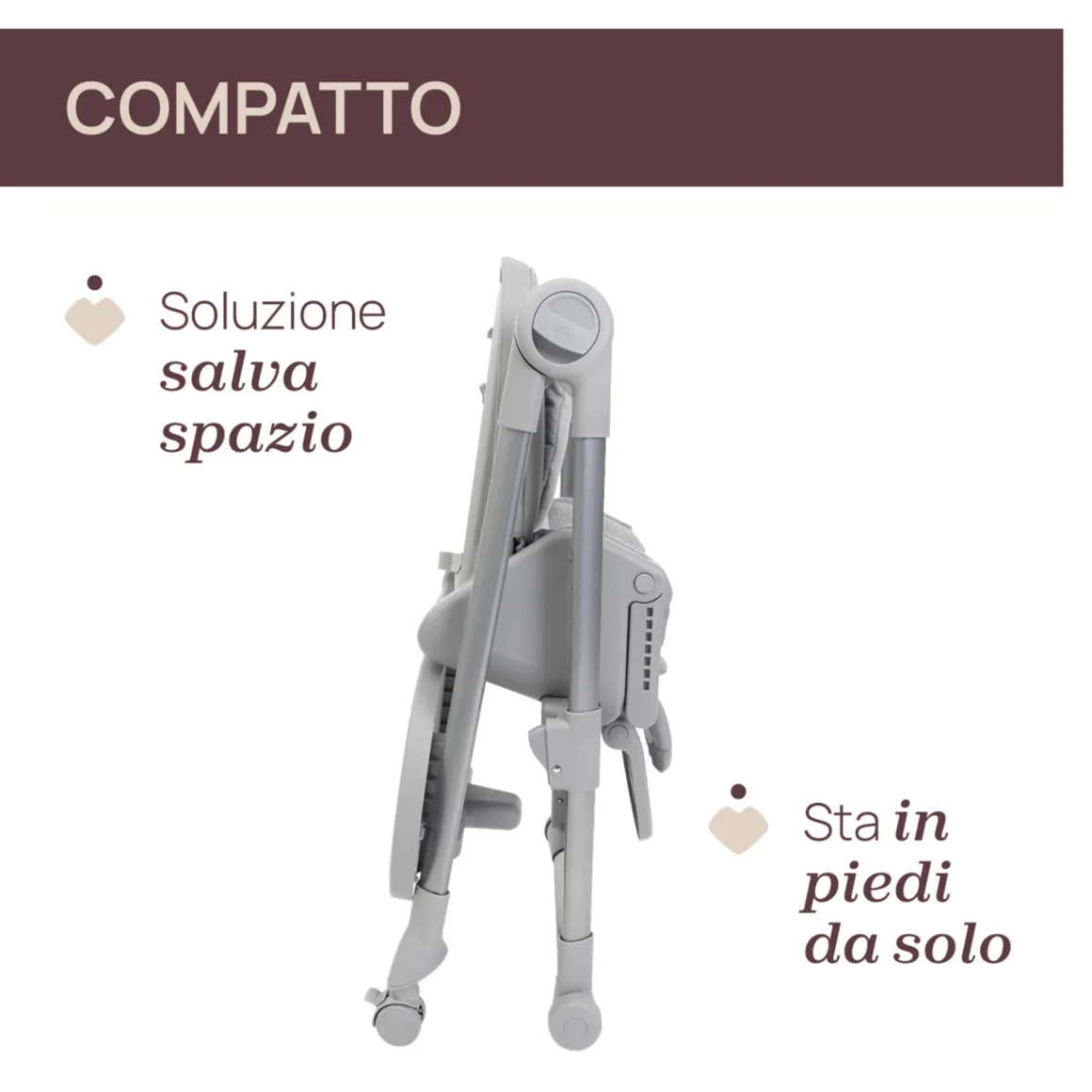 Seggiolone polly armonia steel- chicco