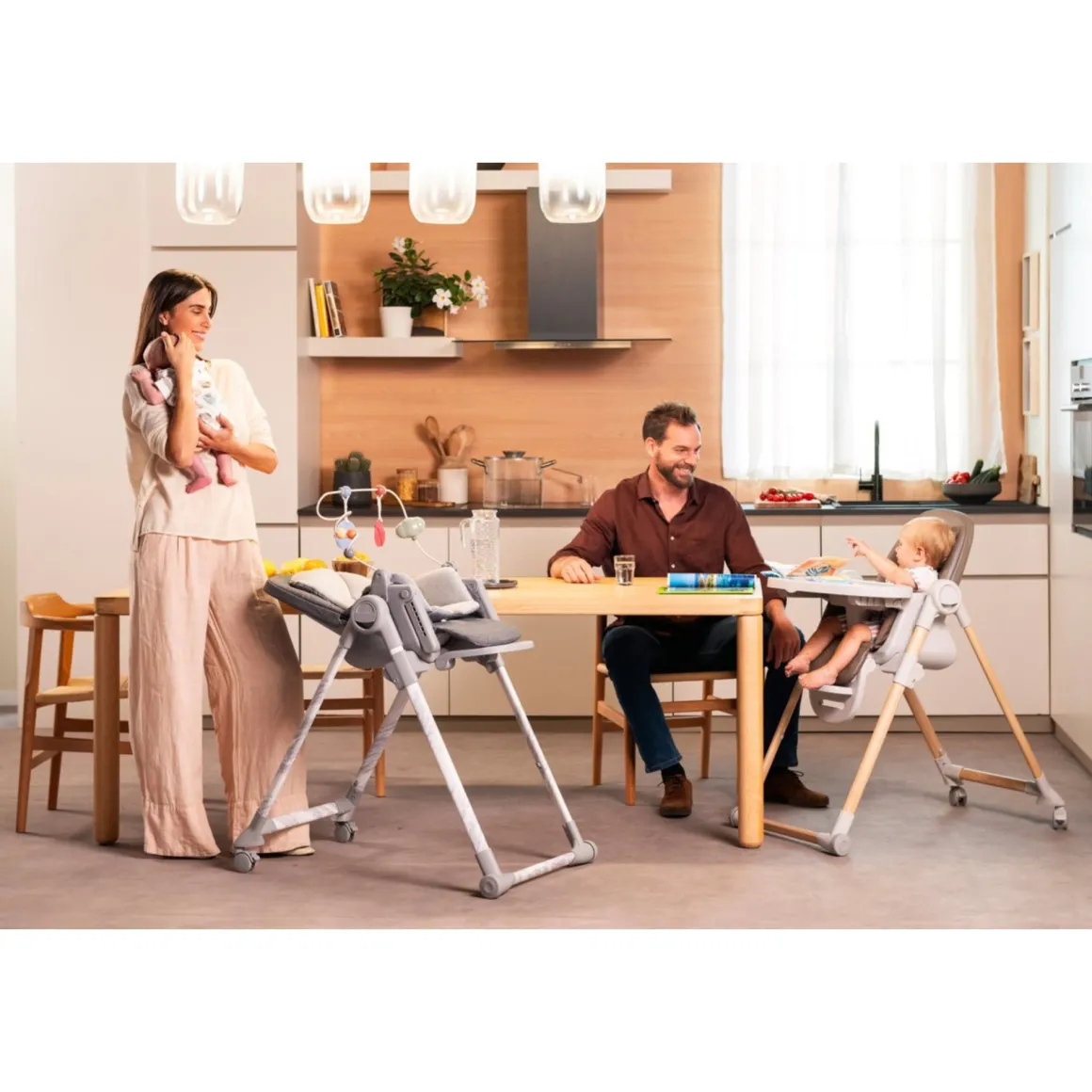 Seggiolone polly armonia steel- chicco