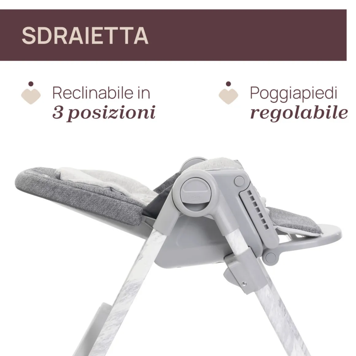 Seggiolone polly armonia carrara – chicco