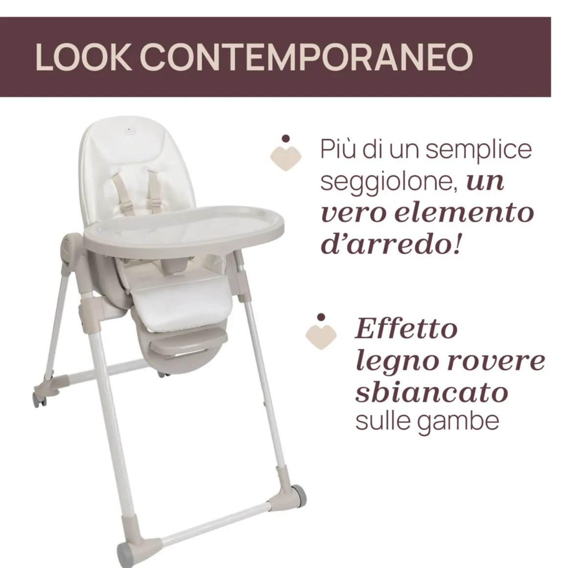 Seggiolone polly armonia motherpearl – chicco