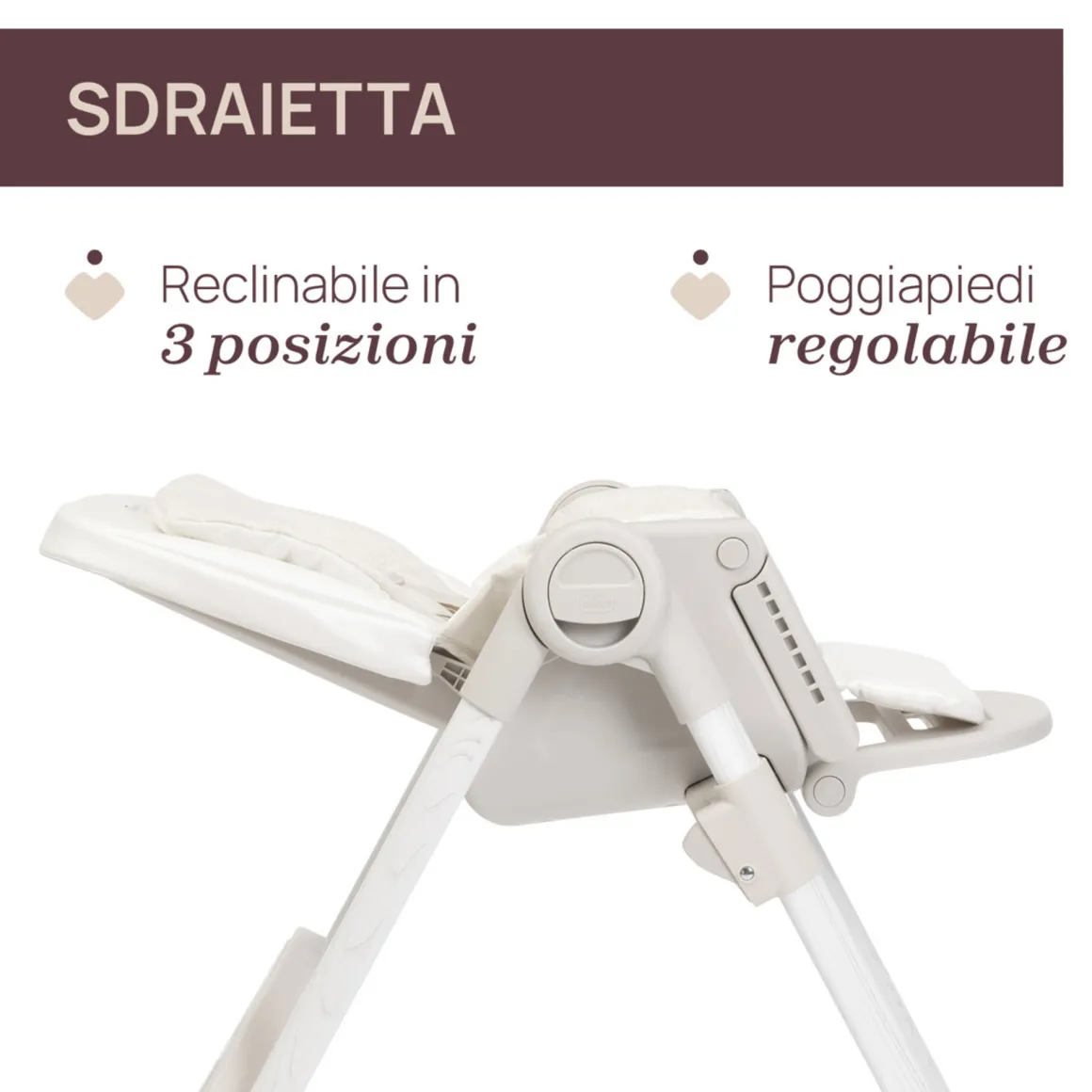 Seggiolone polly armonia motherpearl – chicco