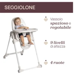 Seggiolone polly armonia motherpearl – chicco
