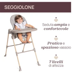 Seggiolone polly essential ash – chicco