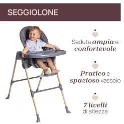 Seggiolone polly essential coal – chicco