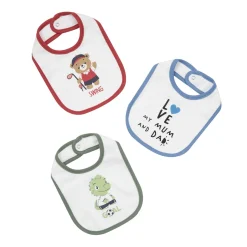 Set 3 bavaglini bimba con clip