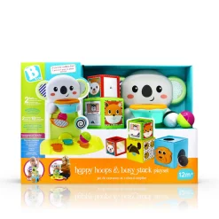 Set 2 in 1 busy stack & nest ball drop + happy hoops
