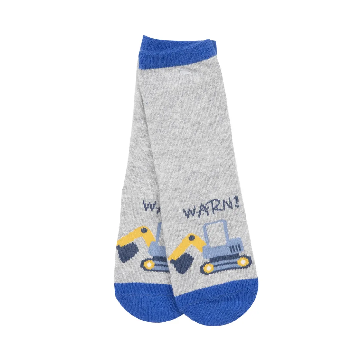 Set 2 paia di calze antiscivolo bimbo “ruspa blu”