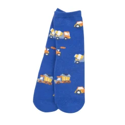 Set 2 paia di calze antiscivolo bimbo “ruspa blu”