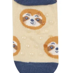 Set 2 paia di calze antiscivolo bimbo beige e blu