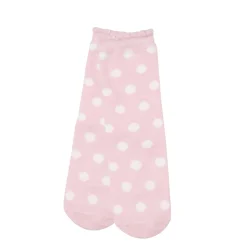 Set 2 paia di calze antiscivolo bimba rosa e beige stampate